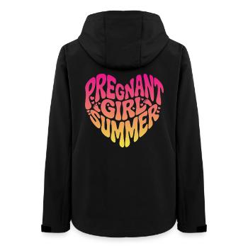 Pregnant Girl Summer - Women’s Recycled Softshell Jacket by Stanley/Stella - black - Back - AI Model Female 172 light (172cm)