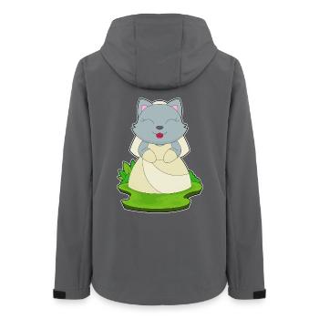 Katze Braut Schleier Hochzeit - Frauen Recycelte Softshelljacke von Stanley/Stella - Anthrazit - Hinten - AI Model Female 172 light (172cm)