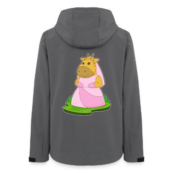 Giraffe Braut Schleier Hochzeit - Frauen Recycelte Softshelljacke von Stanley/Stella - Anthrazit - Hinten - AI Model Female 172 light (172cm)