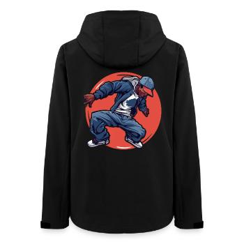 Breakdancing - Frauen Recycelte Softshelljacke von Stanley/Stella - Schwarz - Hinten - AI Model Female 172 light (172cm)