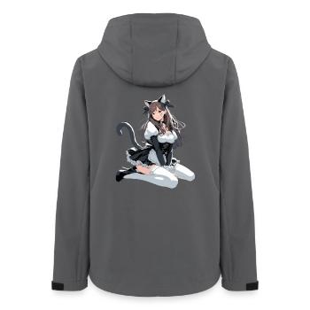 Katzenkostüm schöne Frau Cosplay Geschenk - Frauen Recycelte Softshelljacke von Stanley/Stella - Anthrazit - Hinten - AI Model Female 172 light (172cm)