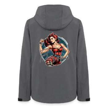 Femme forte Burlesque Jarretière Jarretelles Lingerie Cadeau - Veste softshell femme recyclée Stanley/Stella - charbon - Dos - AI Model Female 172 light (172cm)