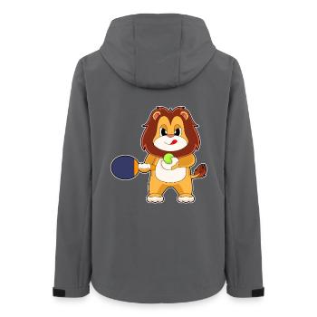 Löwe Tischtennis Tischtennisschläger - Frauen Recycelte Softshelljacke von Stanley/Stella - Anthrazit - Hinten - AI Model Female 172 light (172cm)