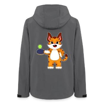 Tiger Tischtennis Tischtennisschläger - Frauen Recycelte Softshelljacke von Stanley/Stella - Anthrazit - Hinten - AI Model Female 172 light (172cm)