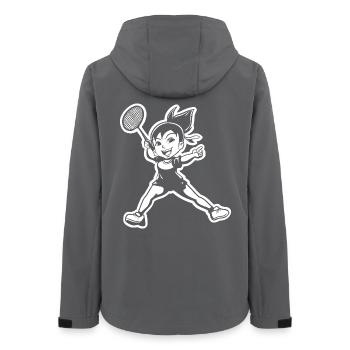 Joueur de badminton - Veste softshell femme recyclée Stanley/Stella - charbon - Dos - AI Model Female 172 light (172cm)