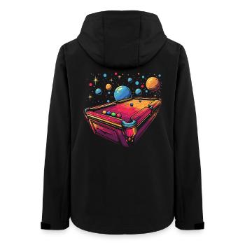 Billard Cartoon Stil - Frauen Recycelte Softshelljacke von Stanley/Stella - Schwarz - Hinten - AI Model Female 172 light (172cm)