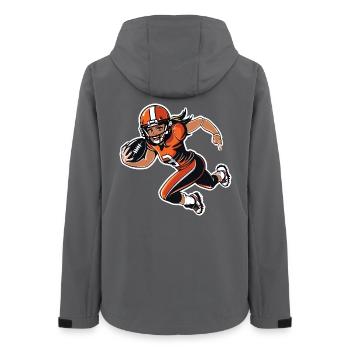 American Footballer Girls - Women’s Recycled Softshell Jacket by Stanley/Stella - anthracite - Back - AI Model Female 172 light (172cm)