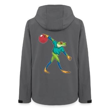Grenouille Bowling Boule de bowling - Veste softshell femme recyclée Stanley/Stella - charbon - Dos - AI Model Female 172 light (172cm)