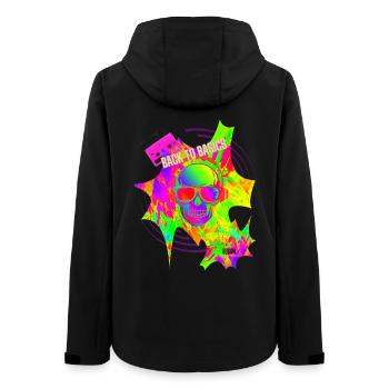 "Back to Basic's" by Acryl Galerie & Design - Frauen Recycelte Softshelljacke von Stanley/Stella - Schwarz - Hinten - AI Model Female 172 light (172cm)