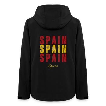 Flagge Spaniens, spanischer Stolz - Frauen Recycelte Softshelljacke von Stanley/Stella - Schwarz - Hinten - AI Model Female 172 light (172cm)