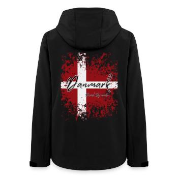 Drapeau du Danemark, fierté danoise - Veste softshell femme recyclée Stanley/Stella - noir - Dos - AI Model Female 172 light (172cm)