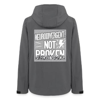 Neurodivergent. Not broken. - Women’s Recycled Softshell Jacket by Stanley/Stella - anthracite - Back - AI Model Female 172 light (172cm)