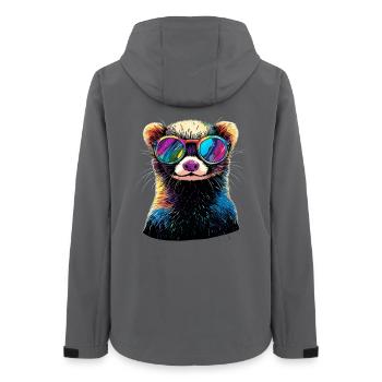 Frettchen Frett Iltis Marder Wiesel Süße Frettchen - Frauen Recycelte Softshelljacke von Stanley/Stella - Anthrazit - Hinten - AI Model Female 172 light (172cm)