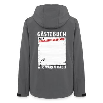 Guestbook Bachelor Party - Women’s Recycled Softshell Jacket by Stanley/Stella - anthracite - Back - AI Model Female 172 light (172cm)