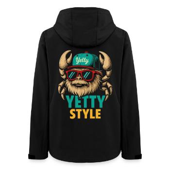 Yetty Style Yeti Graphic - Women’s Recycled Softshell Jacket by Stanley/Stella - black - Back - AI Model Female 172 light (172cm)