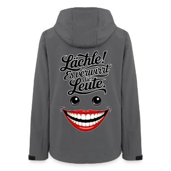Always smiling - Women’s Recycled Softshell Jacket by Stanley/Stella - anthracite - Back - AI Model Female 172 light (172cm)