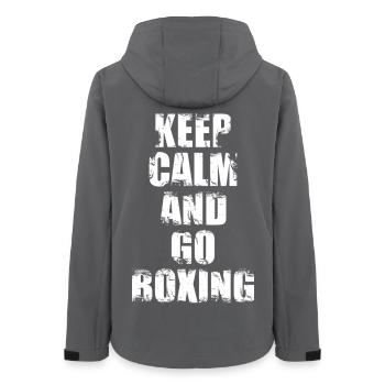 Restez calme et faites de la boxe - Veste softshell femme recyclée Stanley/Stella - charbon - Dos - AI Model Female 172 light (172cm)