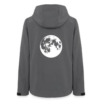Vibrations de la pleine lune - Veste softshell femme recyclée Stanley/Stella - charbon - Dos - AI Model Female 172 light (172cm)