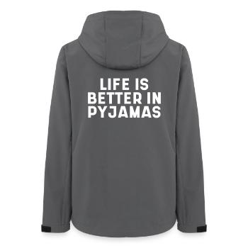 Life Is Better In Pyjamas - Frauen Recycelte Softshelljacke von Stanley/Stella - Anthrazit - Hinten - AI Model Female 172 light (172cm)