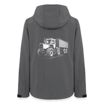 Kraftpaket bei Nacht - Frauen Recycelte Softshelljacke von Stanley/Stella - Anthrazit - Hinten - AI Model Female 172 light (172cm)