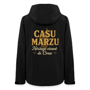 Cazu Marzu Héritage vivant de Corse - Veste softshell femme recyclée Stanley/Stella - noir - Dos - AI Model Female 172 light (172cm)