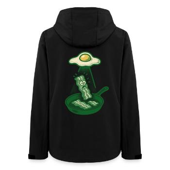 Dramatischer Speckauftrieb durch Ei Light Beam Food Shirt - Frauen Recycelte Softshelljacke von Stanley/Stella - Schwarz - Hinten - AI Model Female 172 light (172cm)