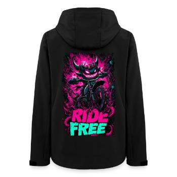 Demon Ride - Women’s Recycled Softshell Jacket by Stanley/Stella - black - Back - AI Model Female 172 light (172cm)