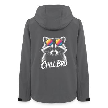 Waschbär Chill Bro Shirt Racoon - Frauen Recycelte Softshelljacke von Stanley/Stella - Anthrazit - Hinten - AI Model Female 172 light (172cm)