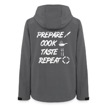 Koch Quote - Women’s Recycled Softshell Jacket by Stanley/Stella - anthracite - Back - AI Model Female 172 light (172cm)