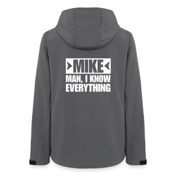 MIKE MAN I KNOW EVERYTHING - Frauen Recycelte Softshelljacke von Stanley/Stella - Anthrazit - Hinten - AI Model Female 172 light (172cm)