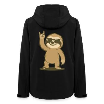Lazy Rock Vibes - Frauen Recycelte Softshelljacke von Stanley/Stella - Schwarz - Hinten - AI Model Female 172 light (172cm)