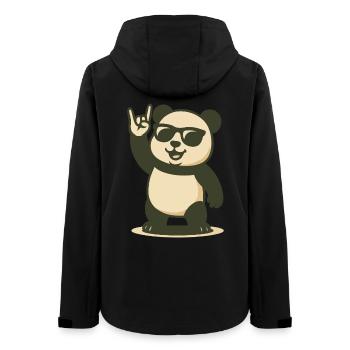Rockin’ Panda Vibes - Frauen Recycelte Softshelljacke von Stanley/Stella - Schwarz - Hinten - AI Model Female 172 light (172cm)