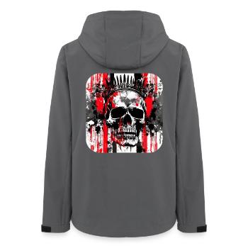 Crown Head Graffiti Skull - Women’s Recycled Softshell Jacket by Stanley/Stella - anthracite - Back - AI Model Female 172 light (172cm)