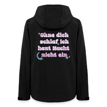 Sans toi - Conception de texte Y2K - Veste softshell femme recyclée Stanley/Stella - noir - Dos - AI Model Female 172 light (172cm)