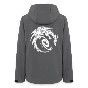 Dragon et galaxie - Veste softshell femme recyclée Stanley/Stella - charbon - Dos - AI Model Female 172 light (172cm)