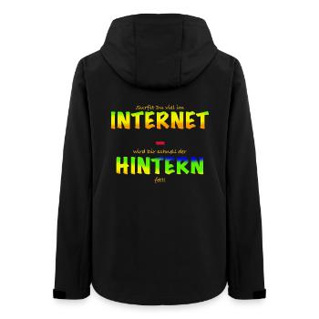 Internet Hintern - Frauen Recycelte Softshelljacke von Stanley/Stella - Schwarz - Hinten - AI Model Female 172 light (172cm)