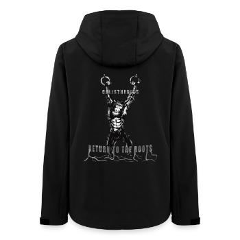 Gymnastique suédoise avec anneaux de gymnastique - Veste softshell femme recyclée Stanley/Stella - noir - Dos - AI Model Female 172 light (172cm)