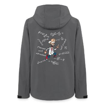 Ein leicht verrückter Wissenschaftler - Frauen Recycelte Softshelljacke von Stanley/Stella - Anthrazit - Hinten - AI Model Female 172 light (172cm)