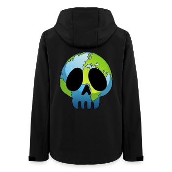 Schädel des Planeten Erde - Frauen Recycelte Softshelljacke von Stanley/Stella - Schwarz - Hinten - AI Model Female 172 light (172cm)