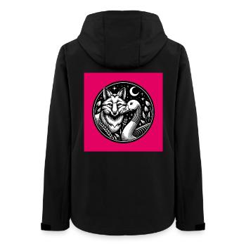 Fox and Goose Friendship Friends Forever - Women’s Recycled Softshell Jacket by Stanley/Stella - black - Back - AI Model Female 172 light (172cm)