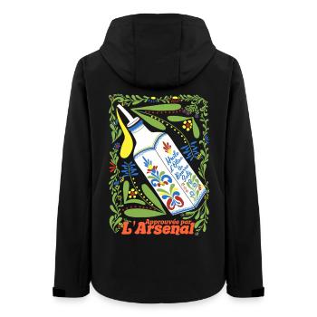 Olive Oil with Salted Butter Toulon - Women’s Recycled Softshell Jacket by Stanley/Stella - black - Back - AI Model Female 172 light (172cm)