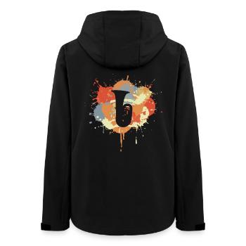 Tuba Sketch - Women’s Recycled Softshell Jacket by Stanley/Stella - black - Back - AI Model Female 172 light (172cm)