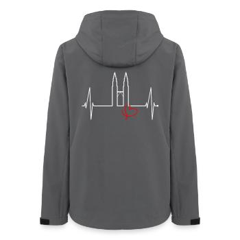 Kuala Lumpur Skyline Heartbeat Malaysia Love KLCC - Women’s Recycled Softshell Jacket by Stanley/Stella - anthracite - Back - AI Model Female 172 light (172cm)