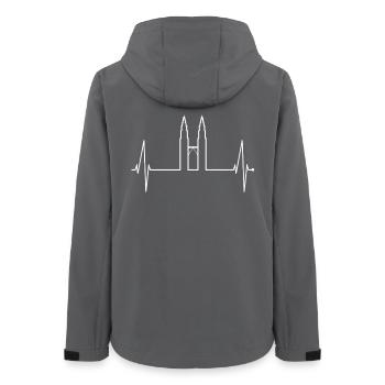 Kuala Lumpur Skyline Heartbeat Malaysia Love KLCC - Women’s Recycled Softshell Jacket by Stanley/Stella - anthracite - Back - AI Model Female 172 light (172cm)