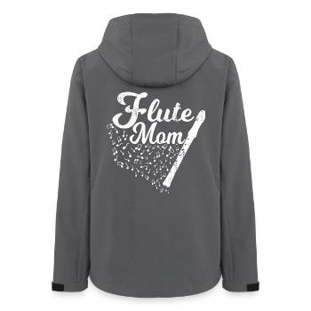 Maman joueuse de flûte - Veste softshell femme recyclée Stanley/Stella - charbon - Dos - AI Model Female 172 light (172cm)