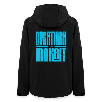 Overthink and Make It – Motivational Shirt - Frauen Recycelte Softshelljacke von Stanley/Stella - Schwarz - Hinten - AI Model Female 172 light (172cm)
