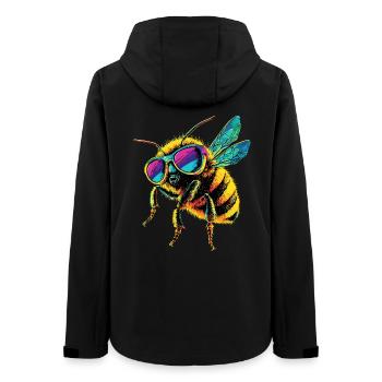 abeilles apiculteur miel apiculteur abeilles abeille mignonne - Veste softshell femme recyclée Stanley/Stella - noir - Dos - AI Model Female 172 light (172cm)