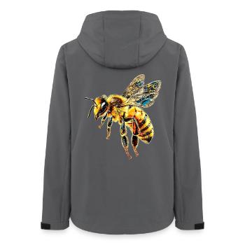abeilles apiculteur miel apiculteur abeilles abeille mignonne - Veste softshell femme recyclée Stanley/Stella - charbon - Dos - AI Model Female 172 light (172cm)