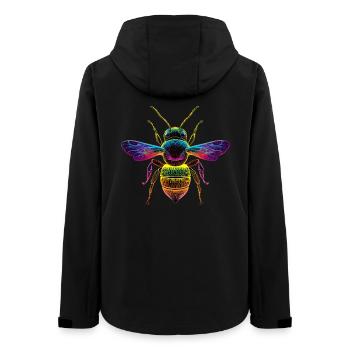 abeilles apiculteur miel apiculteur abeilles abeille mignonne - Veste softshell femme recyclée Stanley/Stella - noir - Dos - AI Model Female 172 light (172cm)