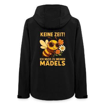 Drôle d’apiculteur abeilles miel motif pas de temps - Veste softshell femme recyclée Stanley/Stella - noir - Dos - AI Model Female 172 light (172cm)
